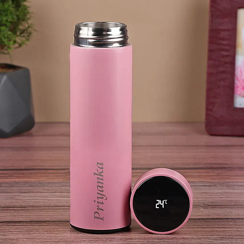 Personalised LED Temperature Bottle