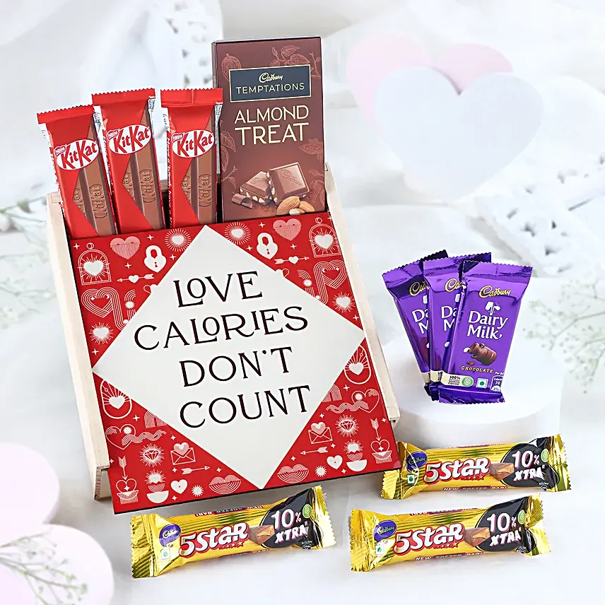 Personalised Love Calories Valentine Gift Box