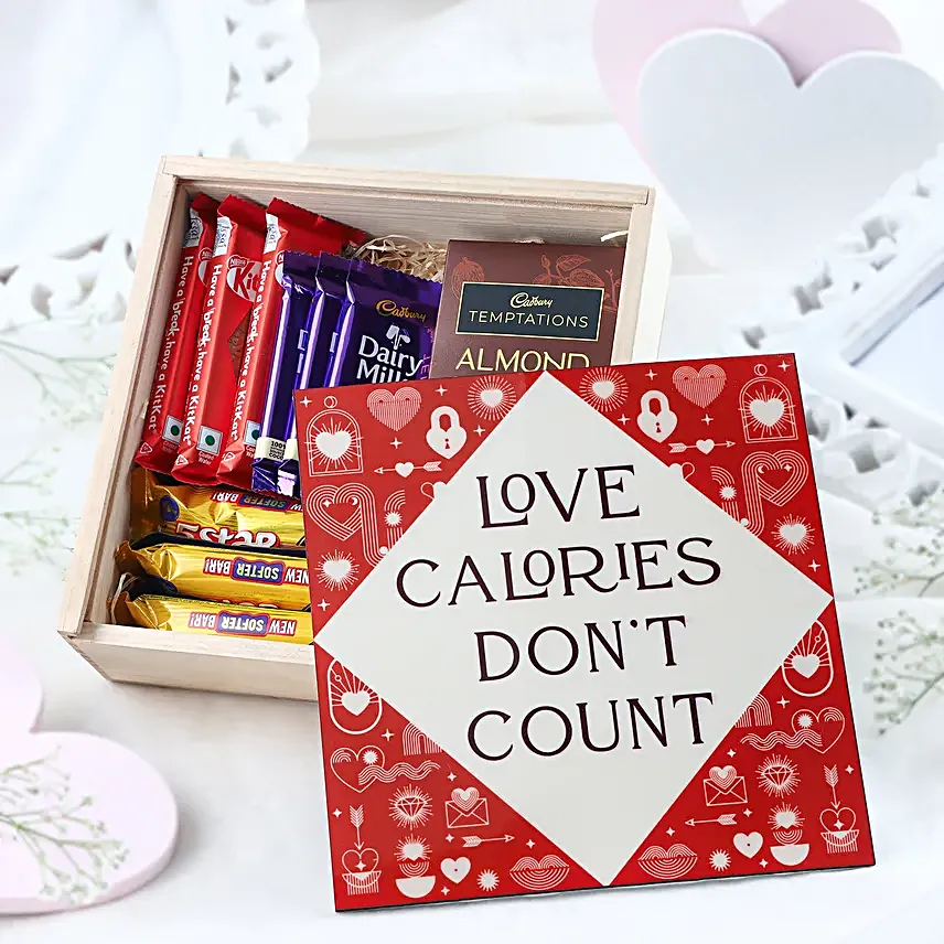 Personalised Love Calories Valentine Gift Box