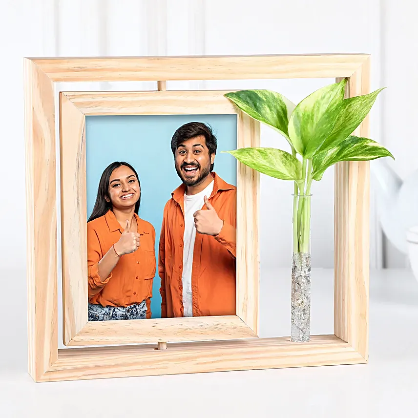 Personalised Love Frame N Plant Duo
