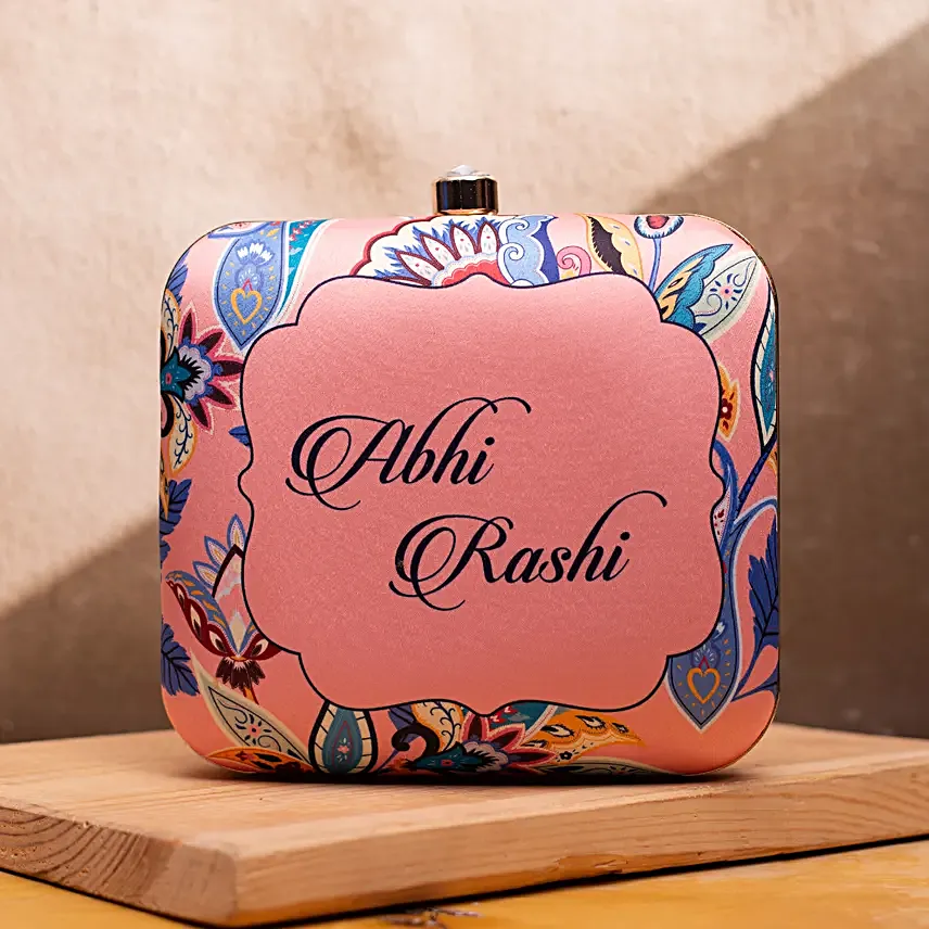 Personalised Love Story Clutch Bag