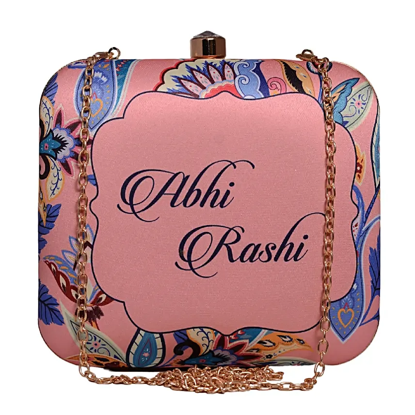 Personalised Love Story Clutch Bag