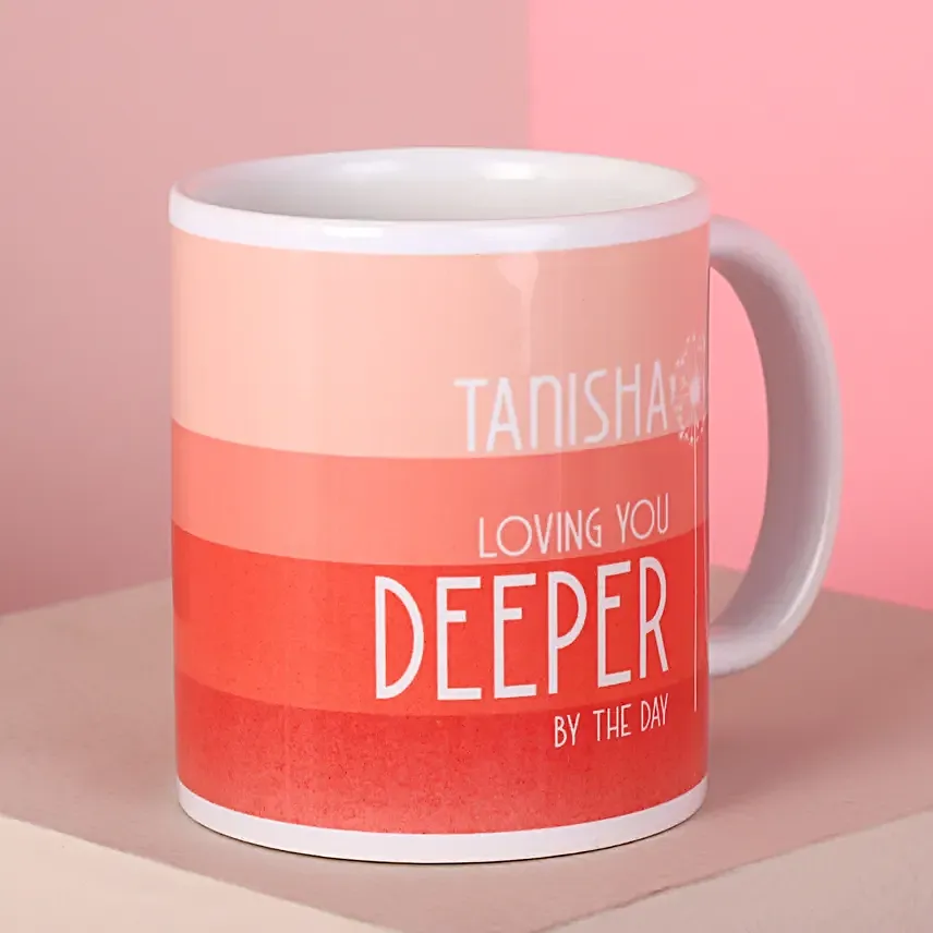 Personalised Loving You Deeper Mug