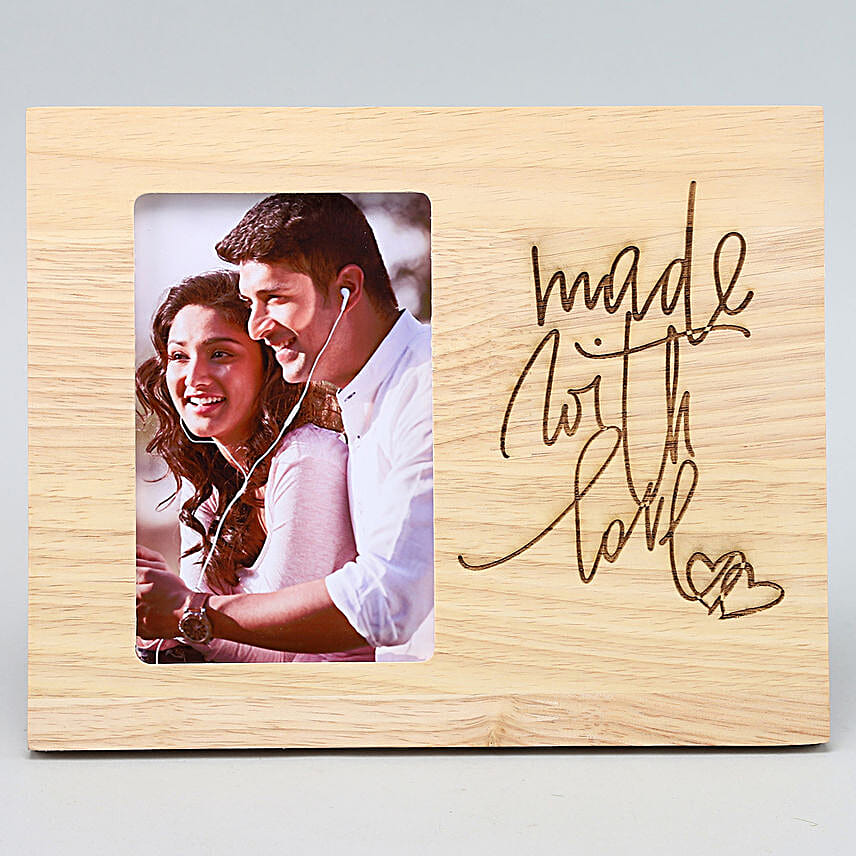 Personalised Made With Love Photo Frame