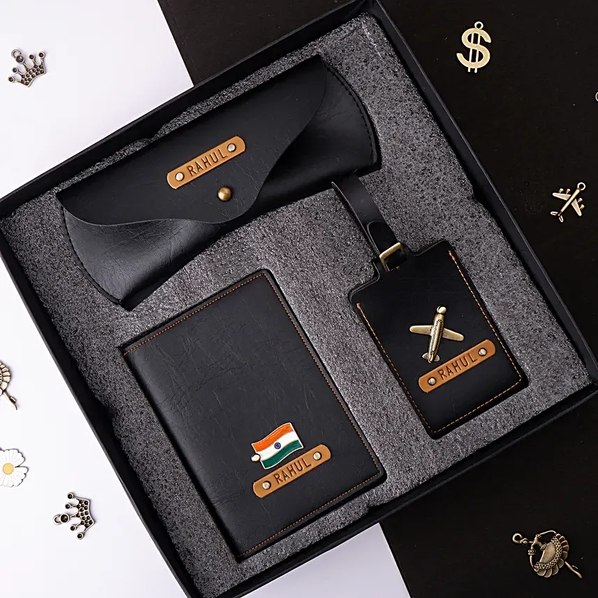 Personalised Mens Travel Essentials Gift Box