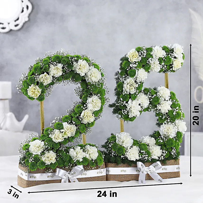 Personalised Milestone Carnation Gift Arrangement