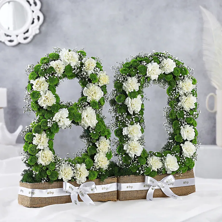 Personalised Milestone Carnation Gift Arrangement