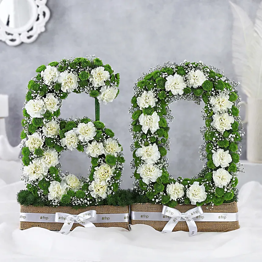 Personalised Milestone Carnation Gift Arrangement