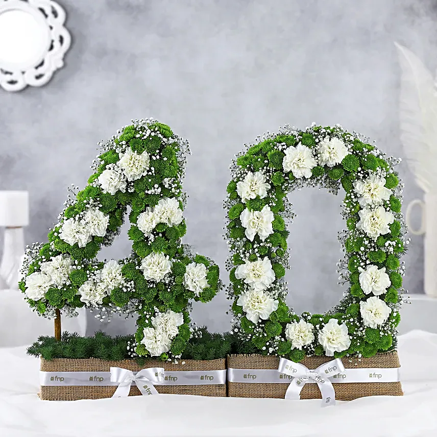 Personalised Milestone Carnation Gift Arrangement