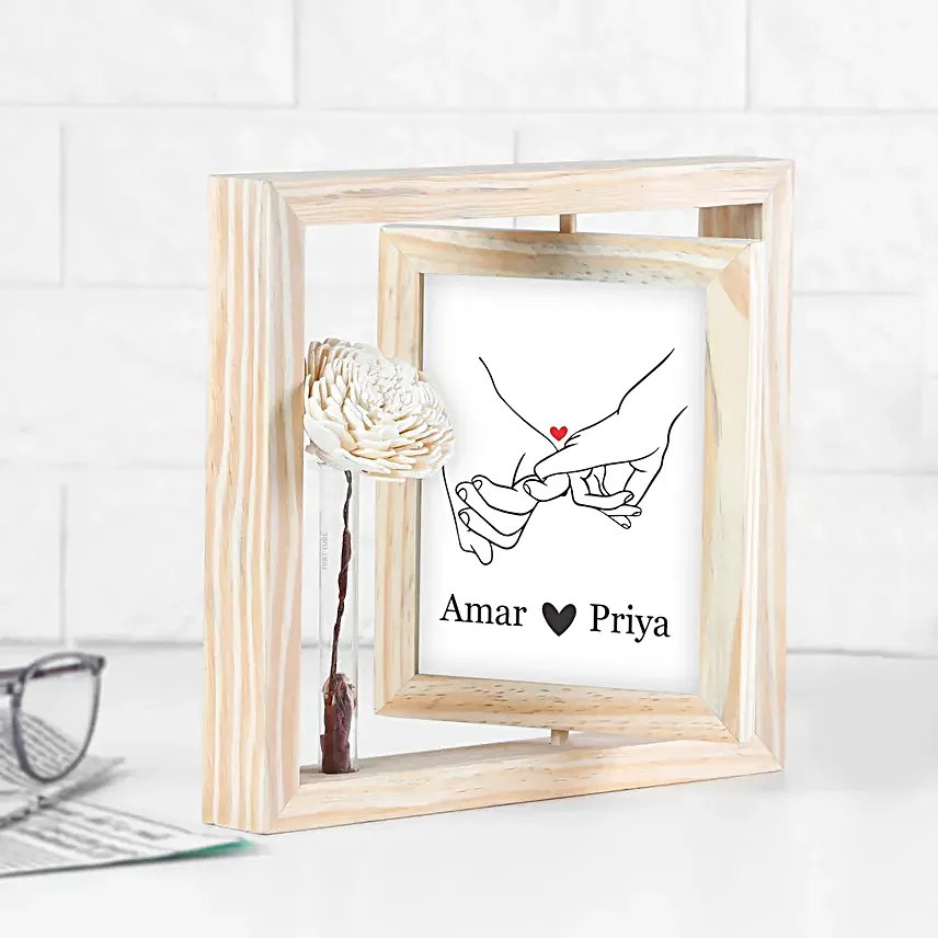 Personalised Minamalist Wooden Rotating Photo Frame