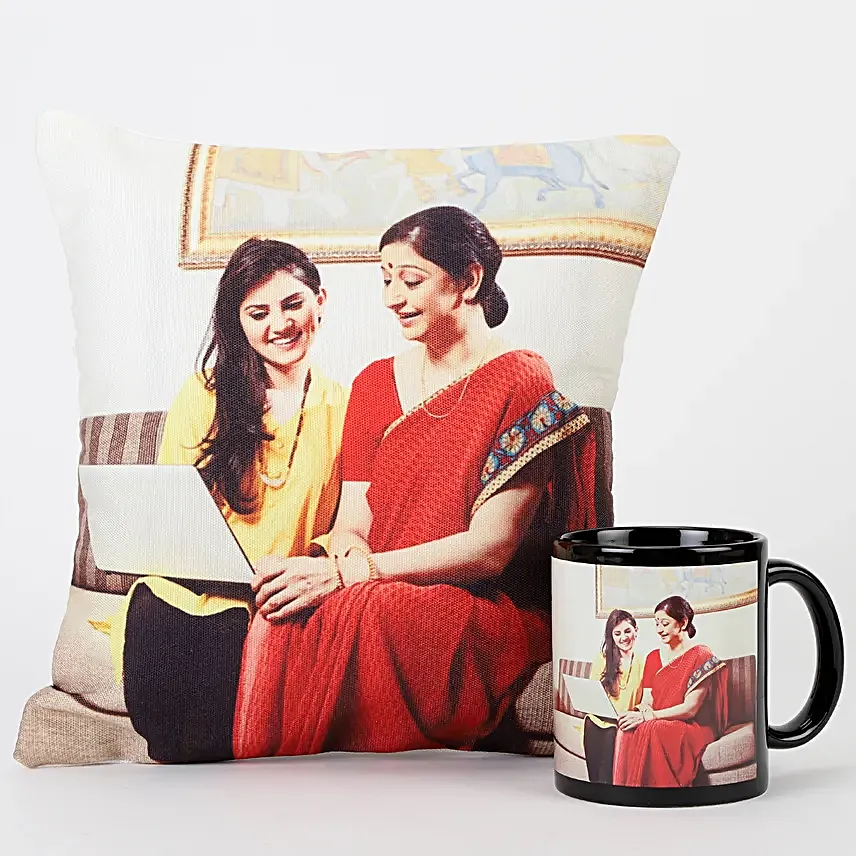 Online Mug & LED Cushion Combo For Mom