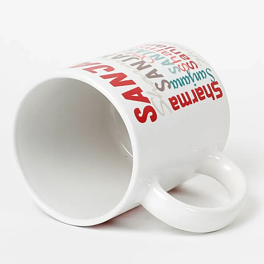name printed mug