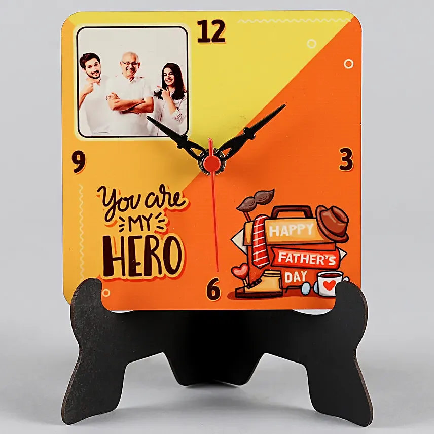 personalised table clock for dad