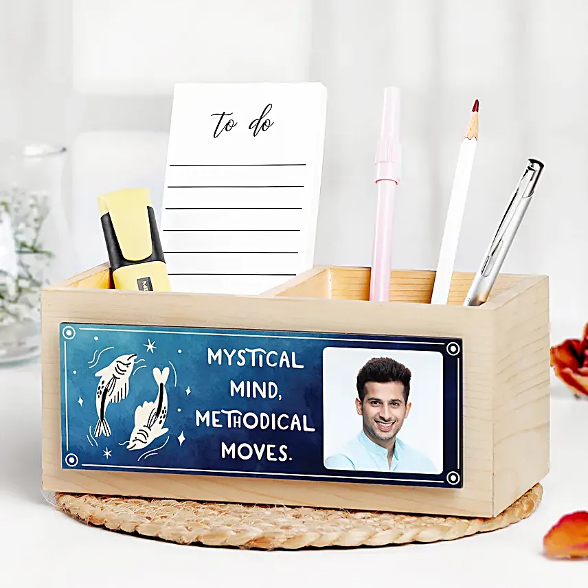 Personalised Mystical Mind Pisces Table Organiser