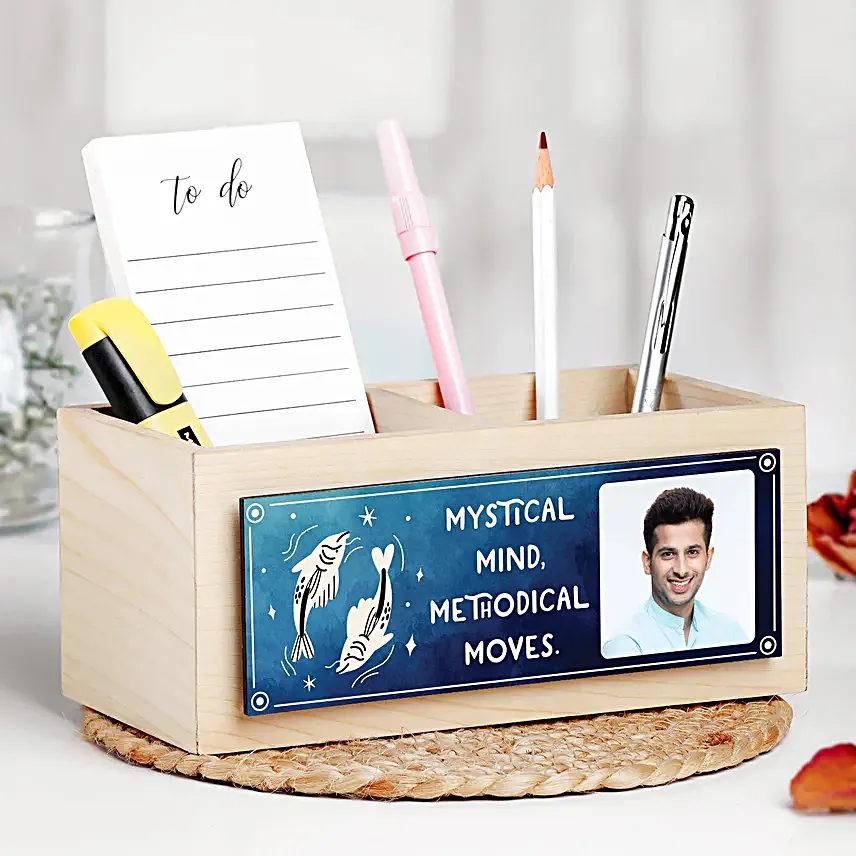Personalised Mystical Mind Pisces Table Organiser