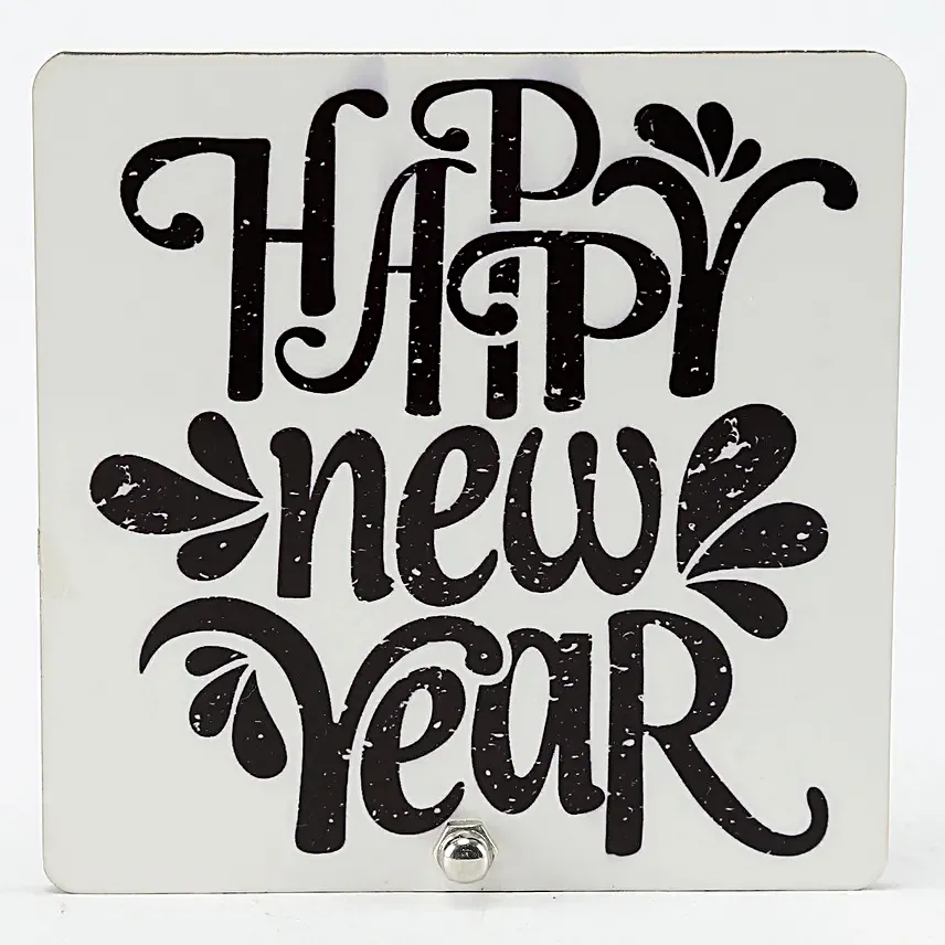 printed new year theme bottle n table top