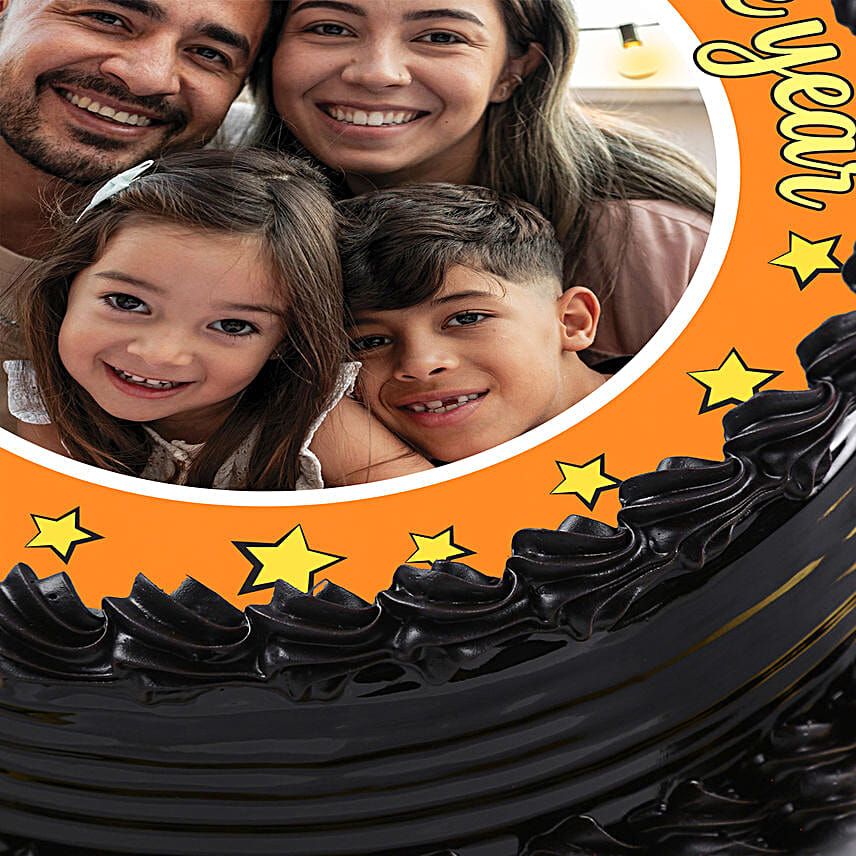 Personalised New Year Chocolate Cake Half Kg