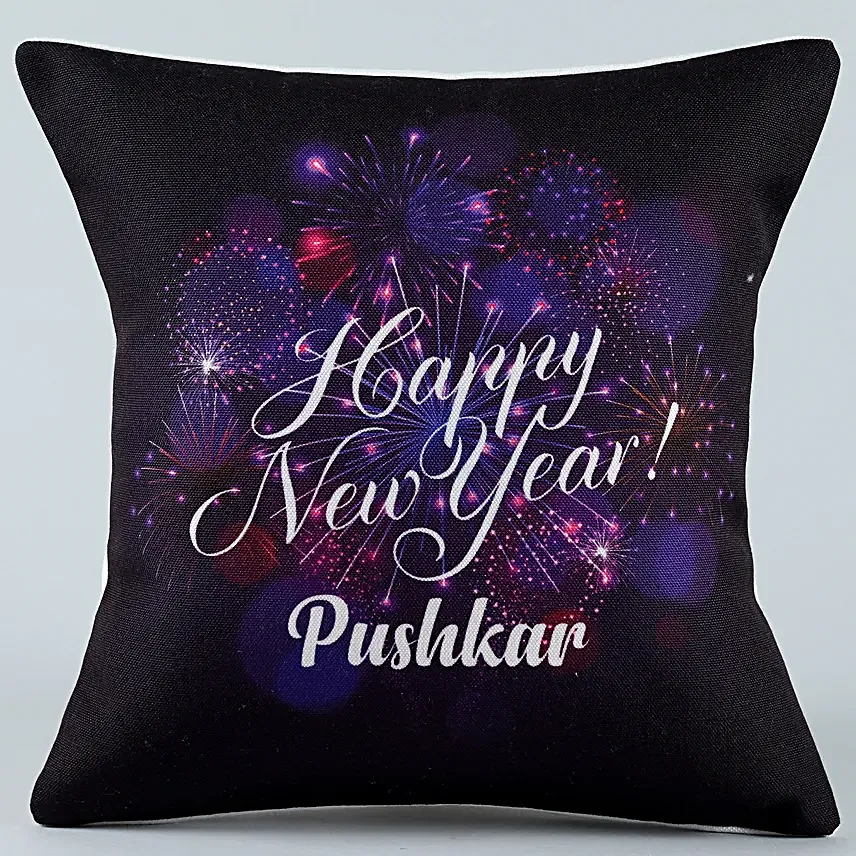 personalised led cushion for new year