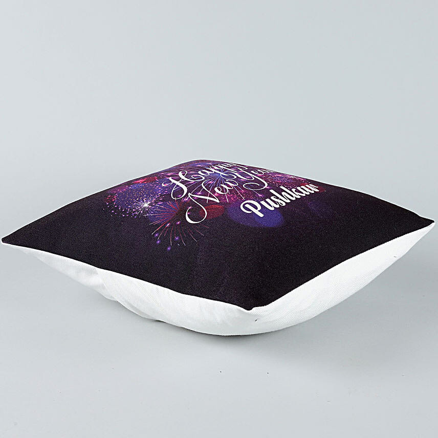 personalised led cushion for new year
