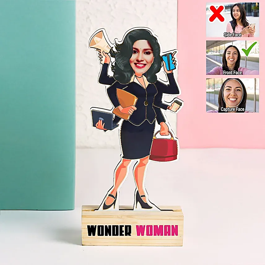 Personalised Office Girl Caricature