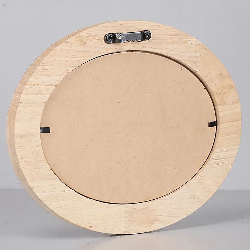 oval shape One Personalised Wooden photo frame for birthday