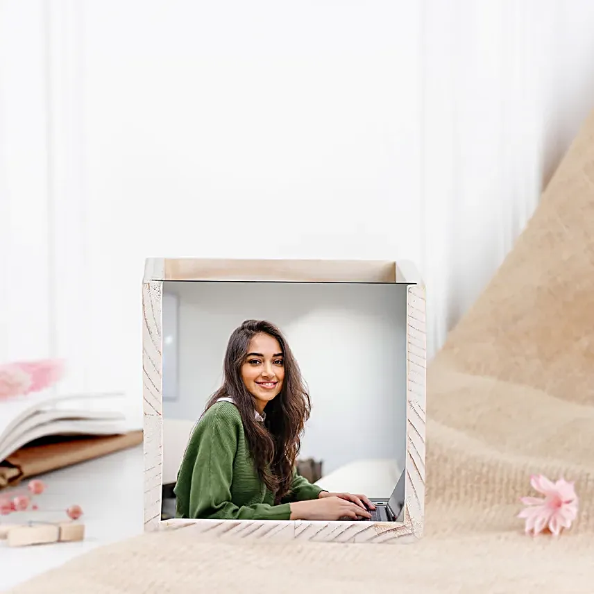 Personalised Pen Stand With Photo Gift