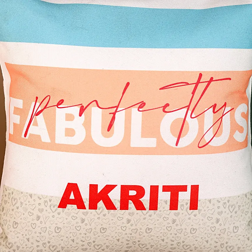 Personalised Perfectly Fabulous Cushion Hand Delivery