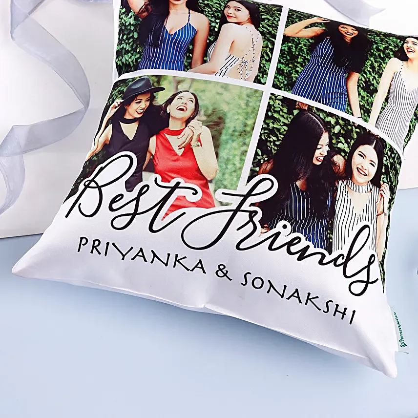 Personalised Photo Best Friends Cushion