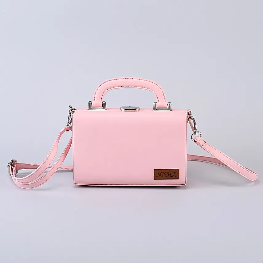 Personalised Pink Box Bag