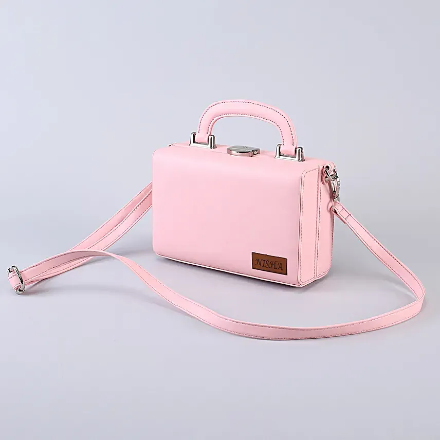 Personalised Pink Box Bag