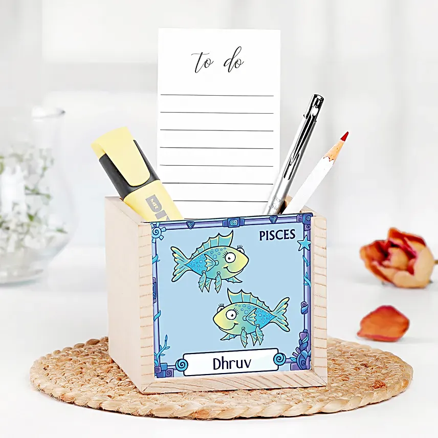 Personalised Pisces Desk Organisers