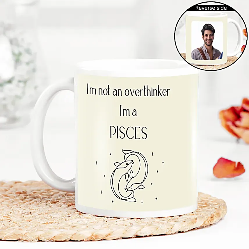 Personalised Pisces Zodiac Photo Mug