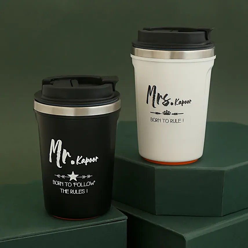 Personalised Quirky Couple Mug Set