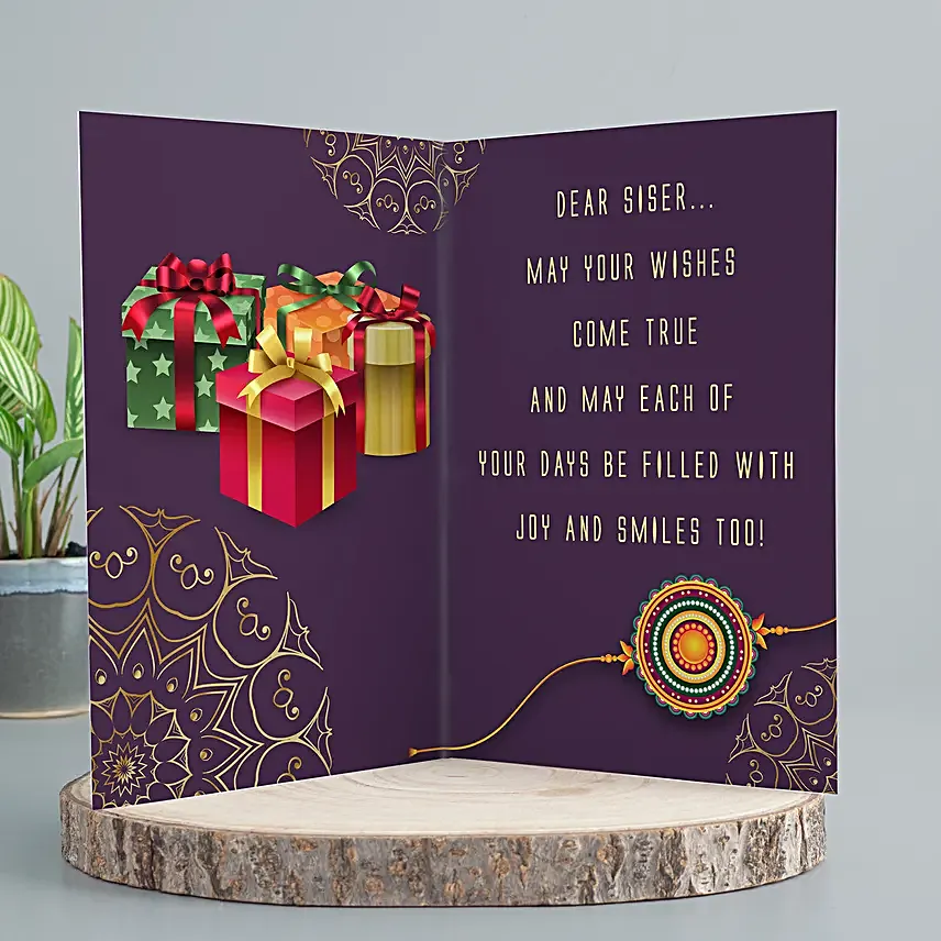Personalised Rakhi Greeting Card For Sister