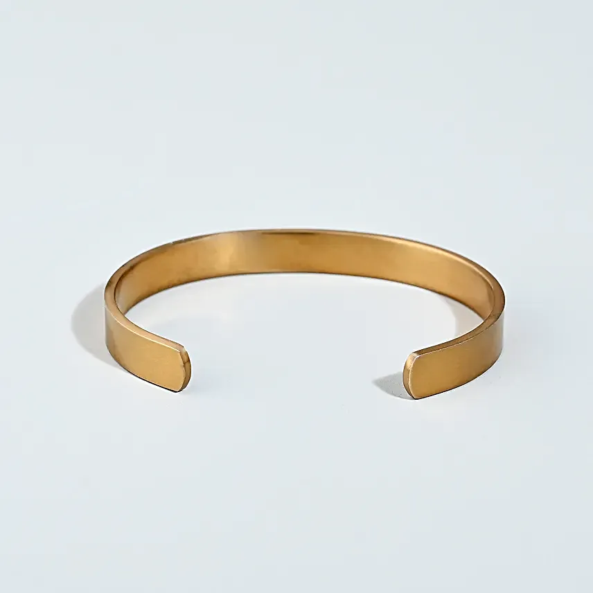Personalised Rose Gold Half Cuff Bracelet