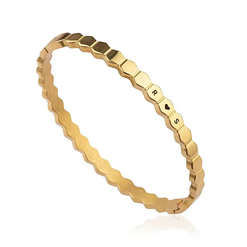 Personalised Signature Style Gold Bracelet