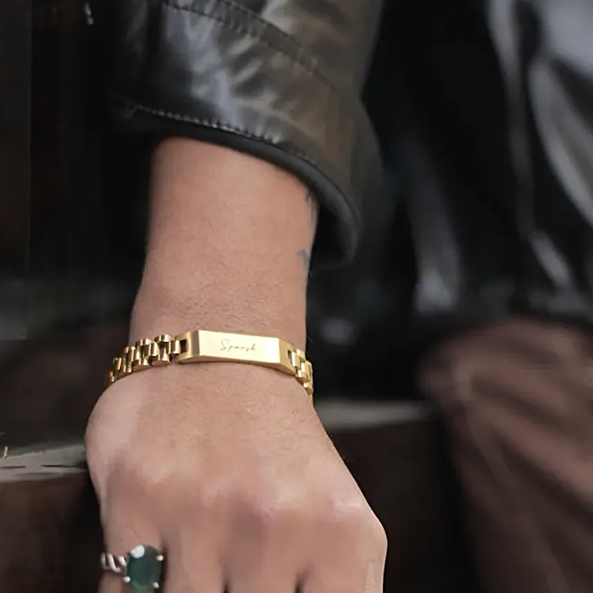 Personalised Stark Gold Bracelet Gift