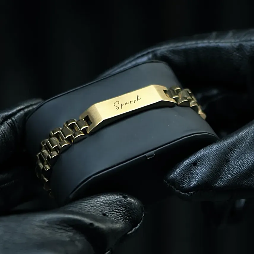 Personalised Stark Gold Bracelet Gift