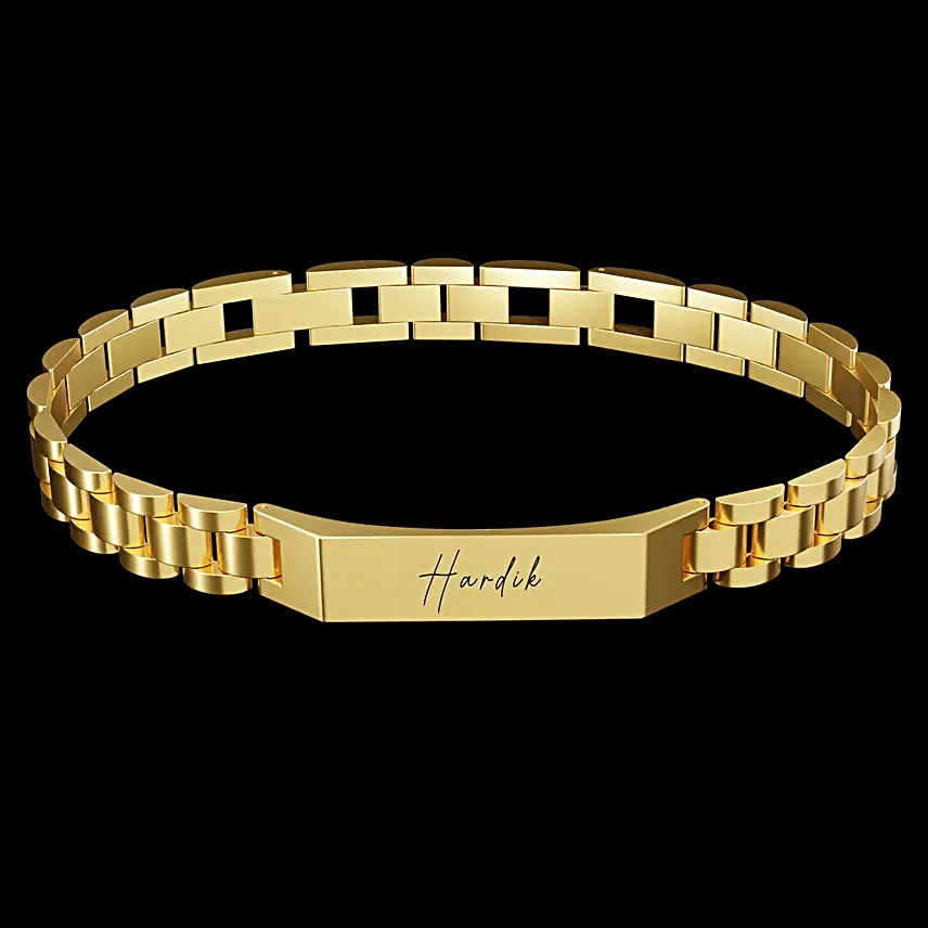 Personalised Stark Gold Bracelet Gift