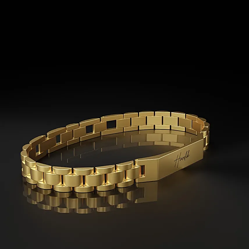 Personalised Stark Gold Bracelet Gift