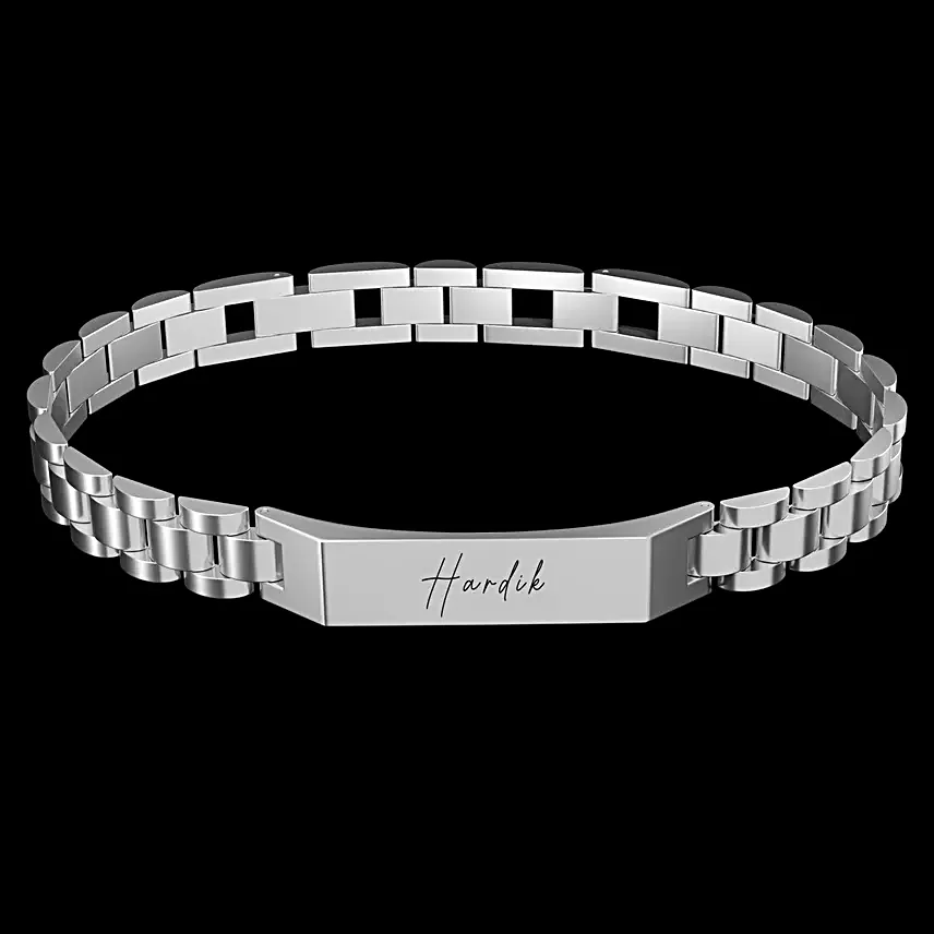 Personalised Stark Silver Bracelet Gift