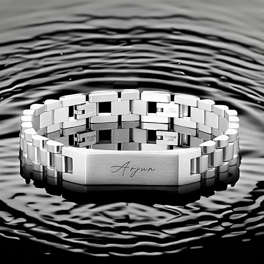 Personalised Stark Silver Bracelet Gift