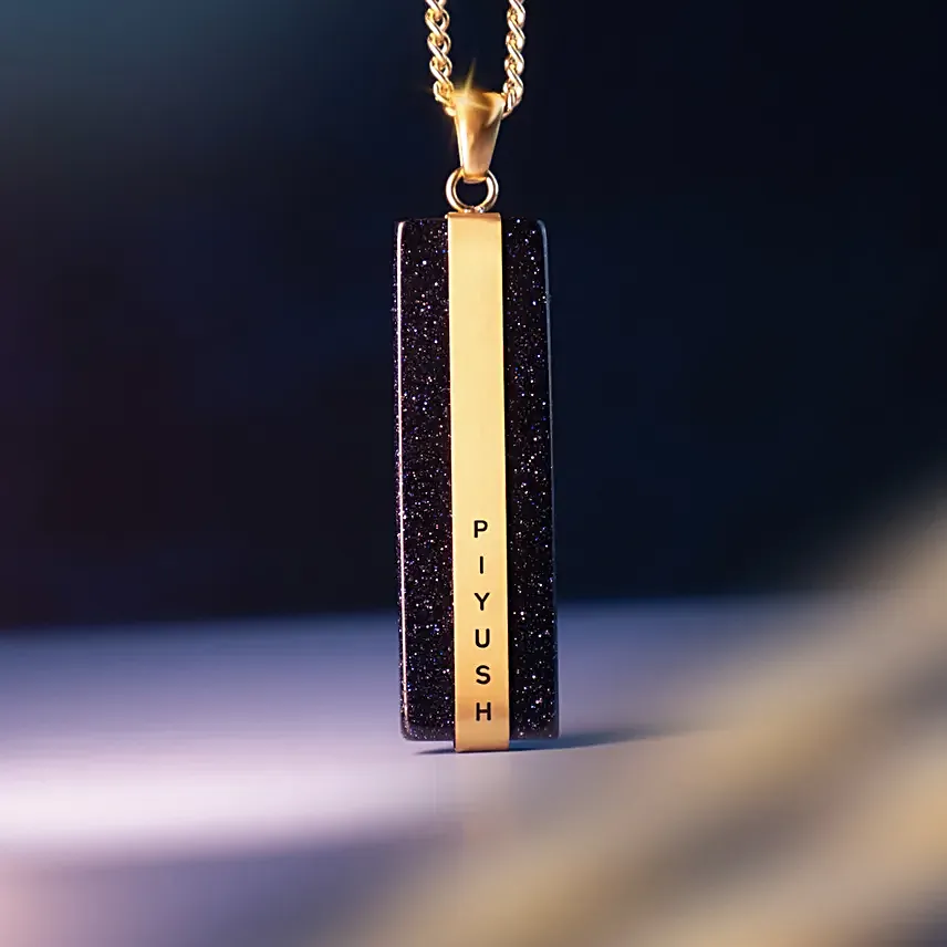 Personalised Steiner Bar Locket With Chain
