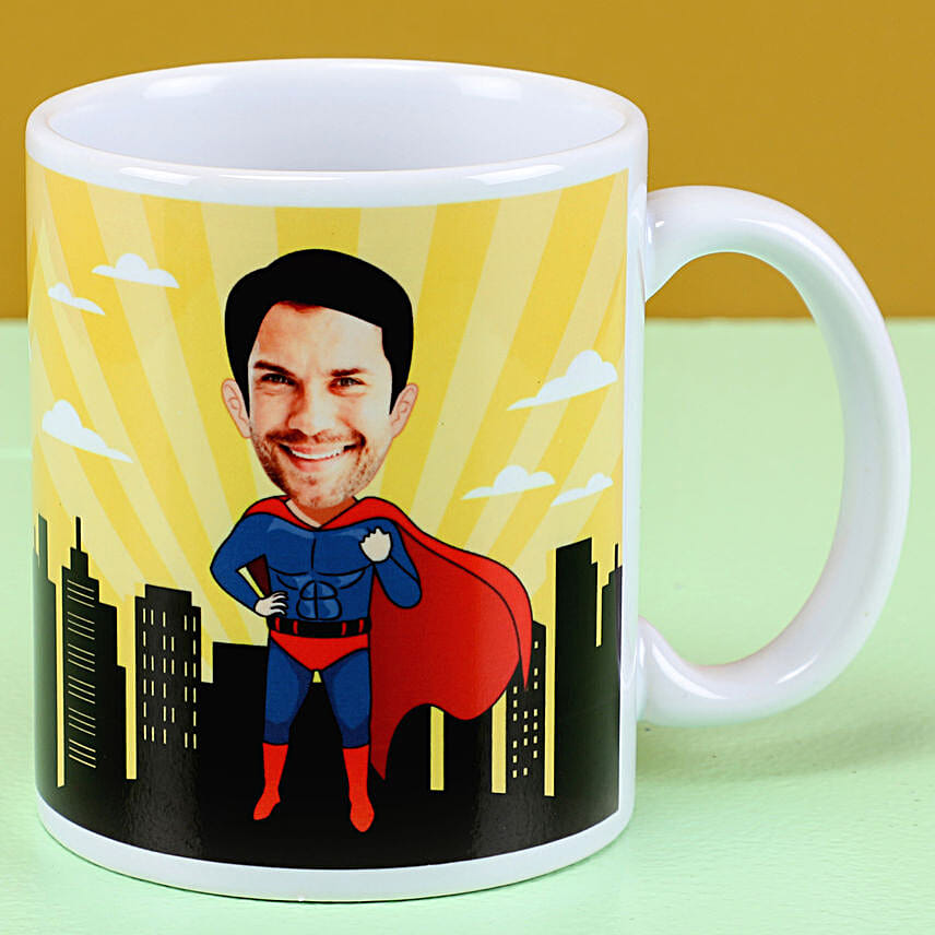 funny caricature printed mug for him online