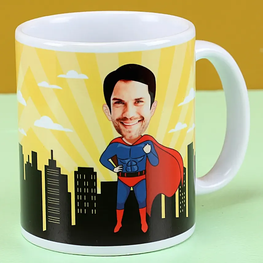 funny caricature printed mug for him online