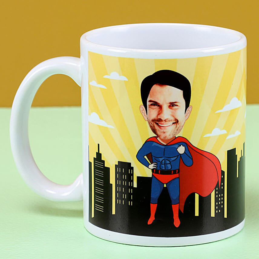 funny caricature printed mug for him online