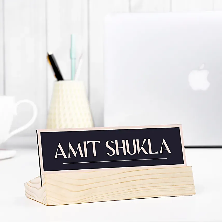 Personalised Table Name Plate Wooden