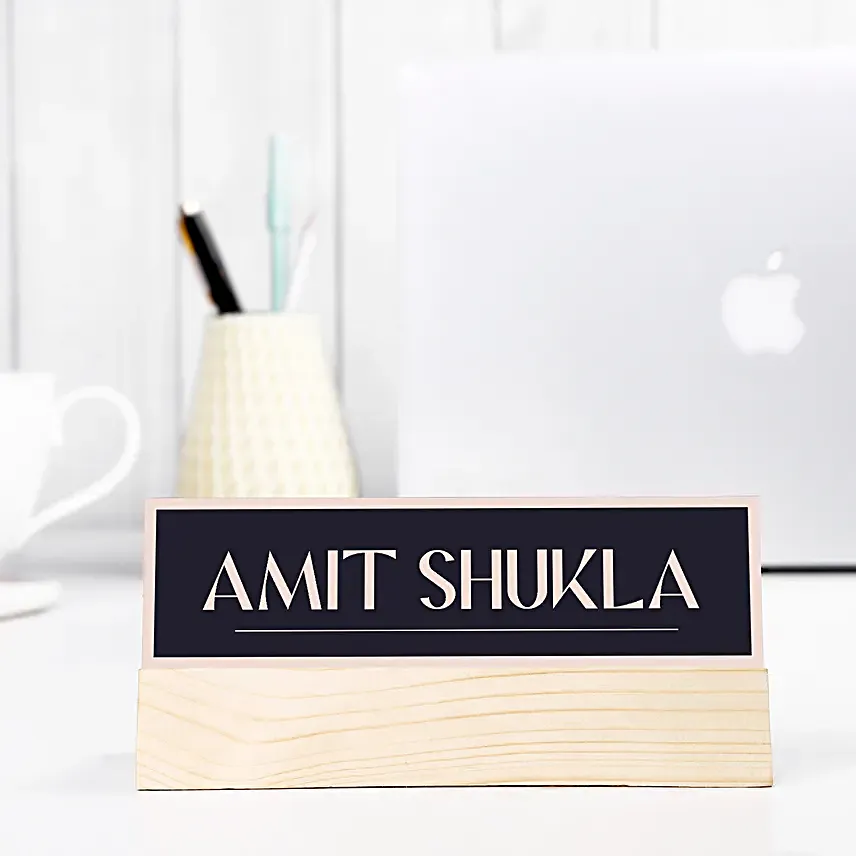 Personalised Table Name Plate Wooden