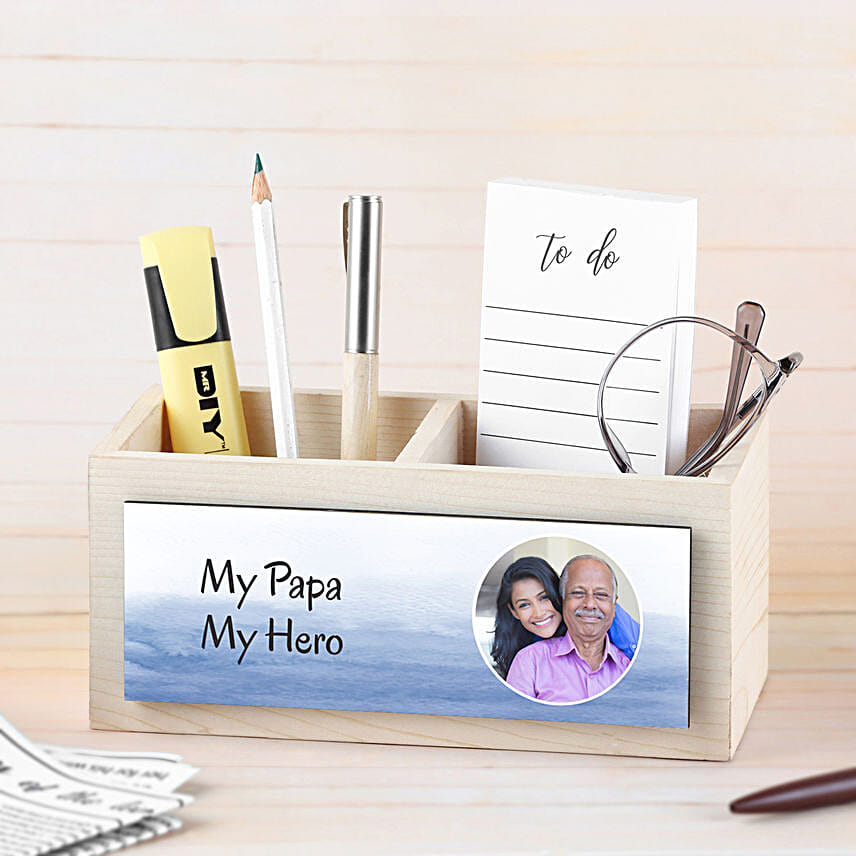 Personalised Table Organiser For Dad