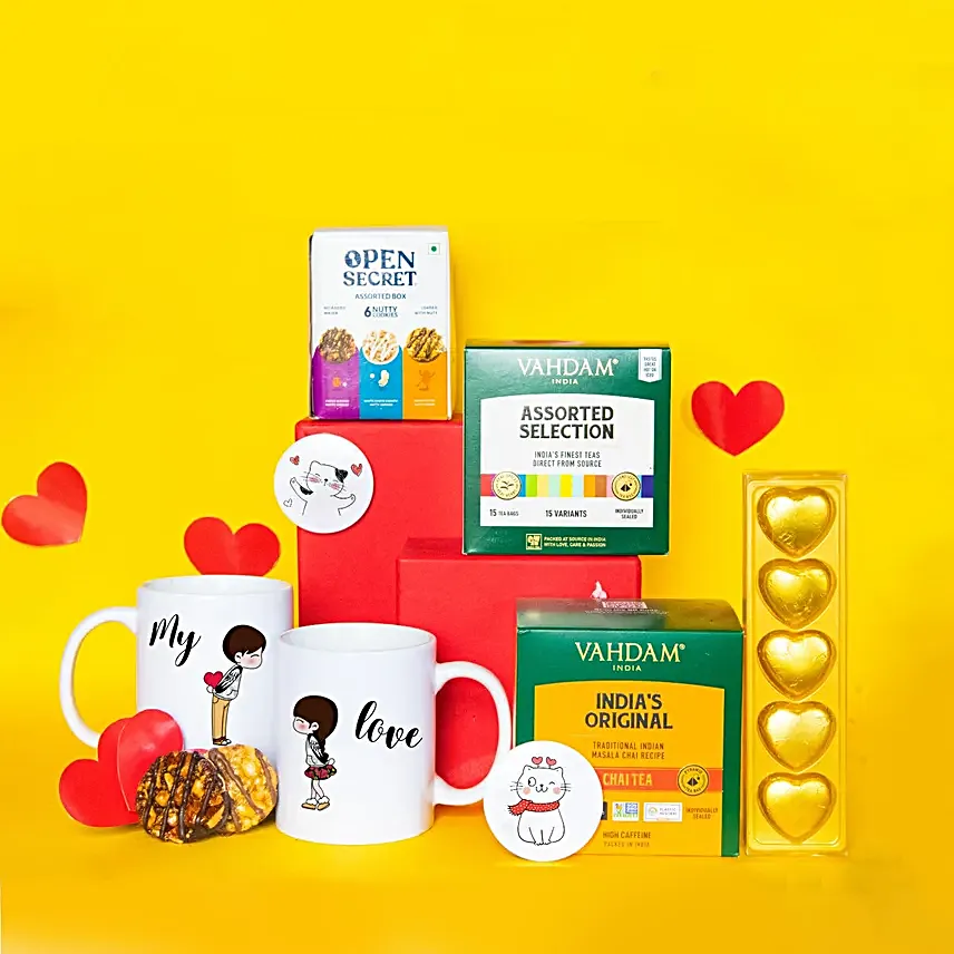 Personalised Tea Loving Couple Gift Box